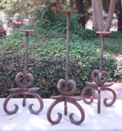 Wrought Iron Candlesticks